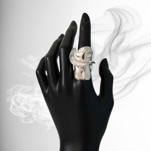 Lasso Bold Irregular Metal Ringz▪︎Silver